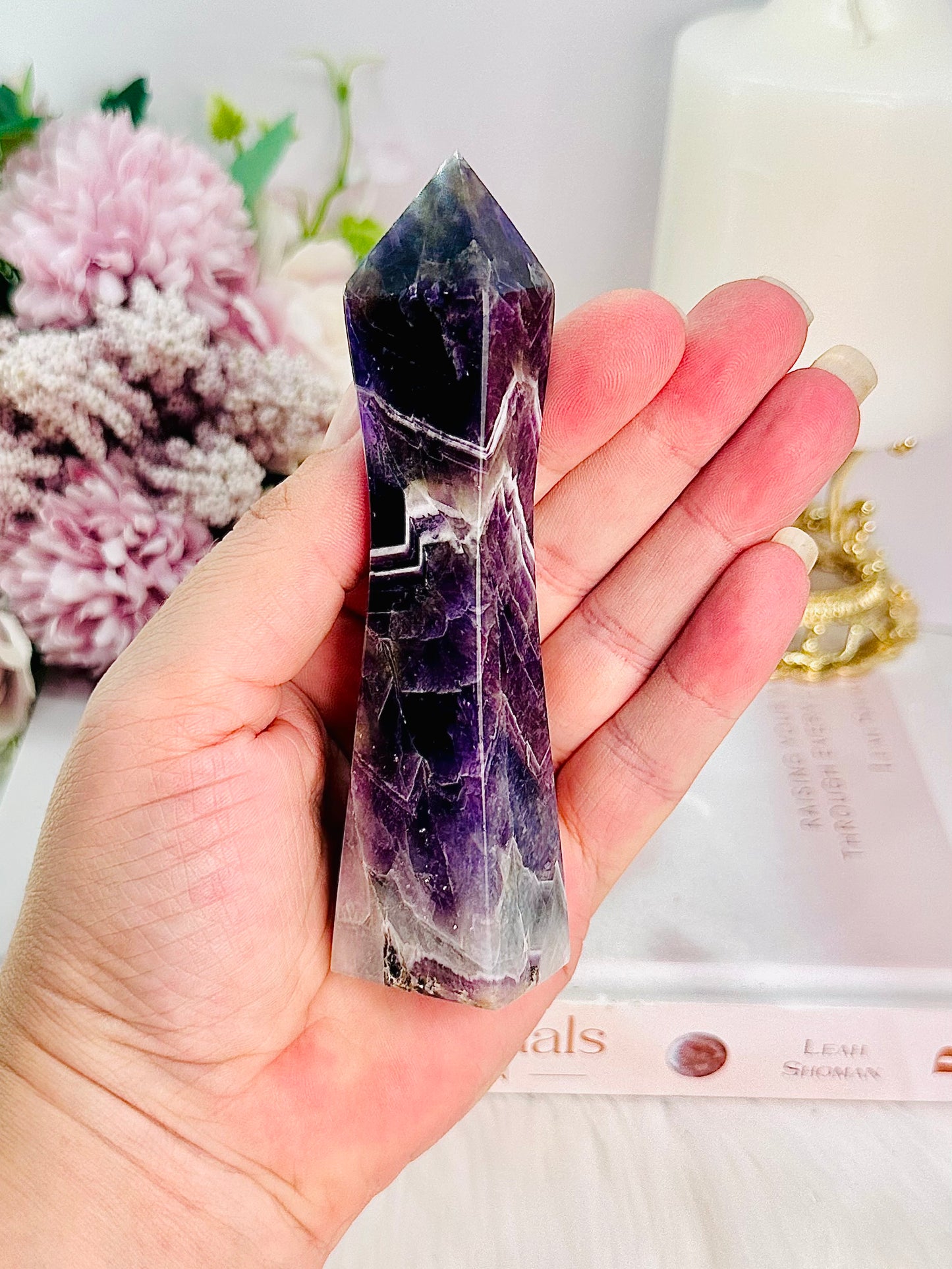 Absolutely Gorgeous Uniquely Cut Dream | Chevron Amethyst Tower 12cm