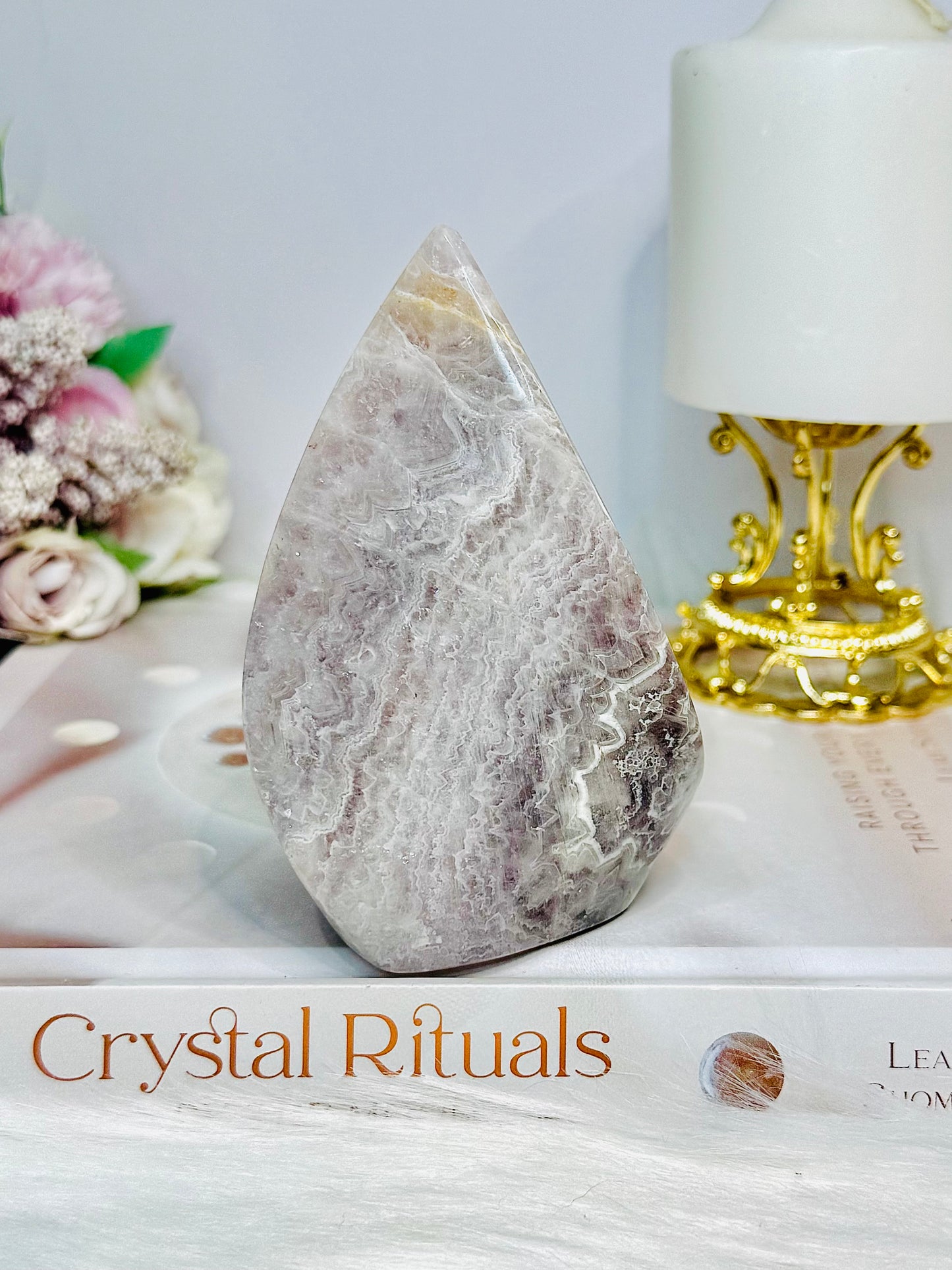 Natural Large Crazy Lace Amethyst Polished Freeform 11cm