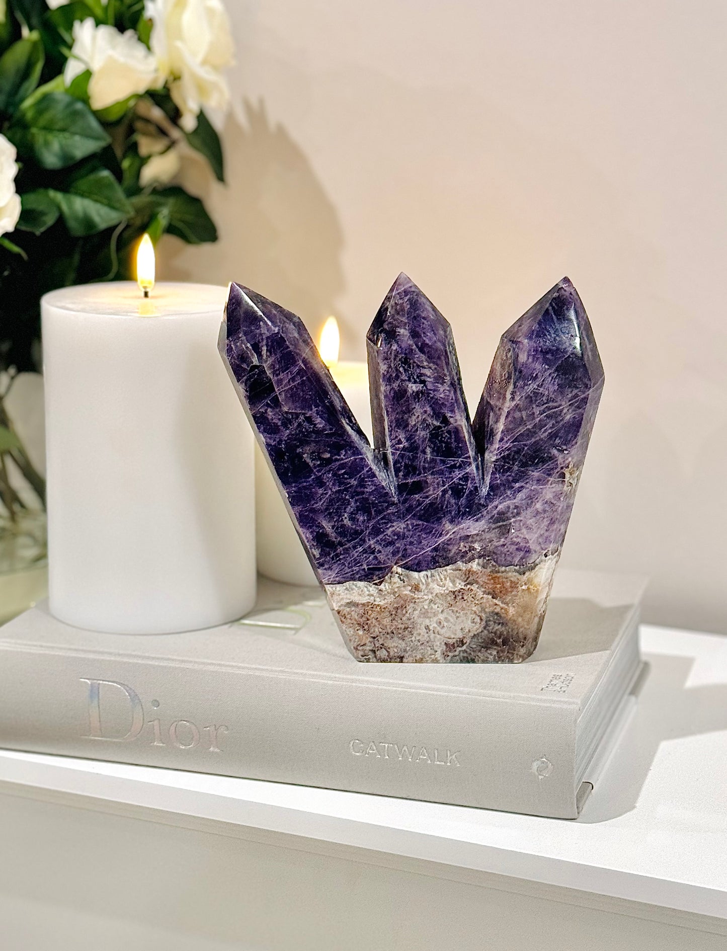 Large 1.68KG Dream | Chevron Amethyst Triple Tower