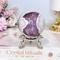 Crazy Lace Amethyst Sphere on Stand 274g