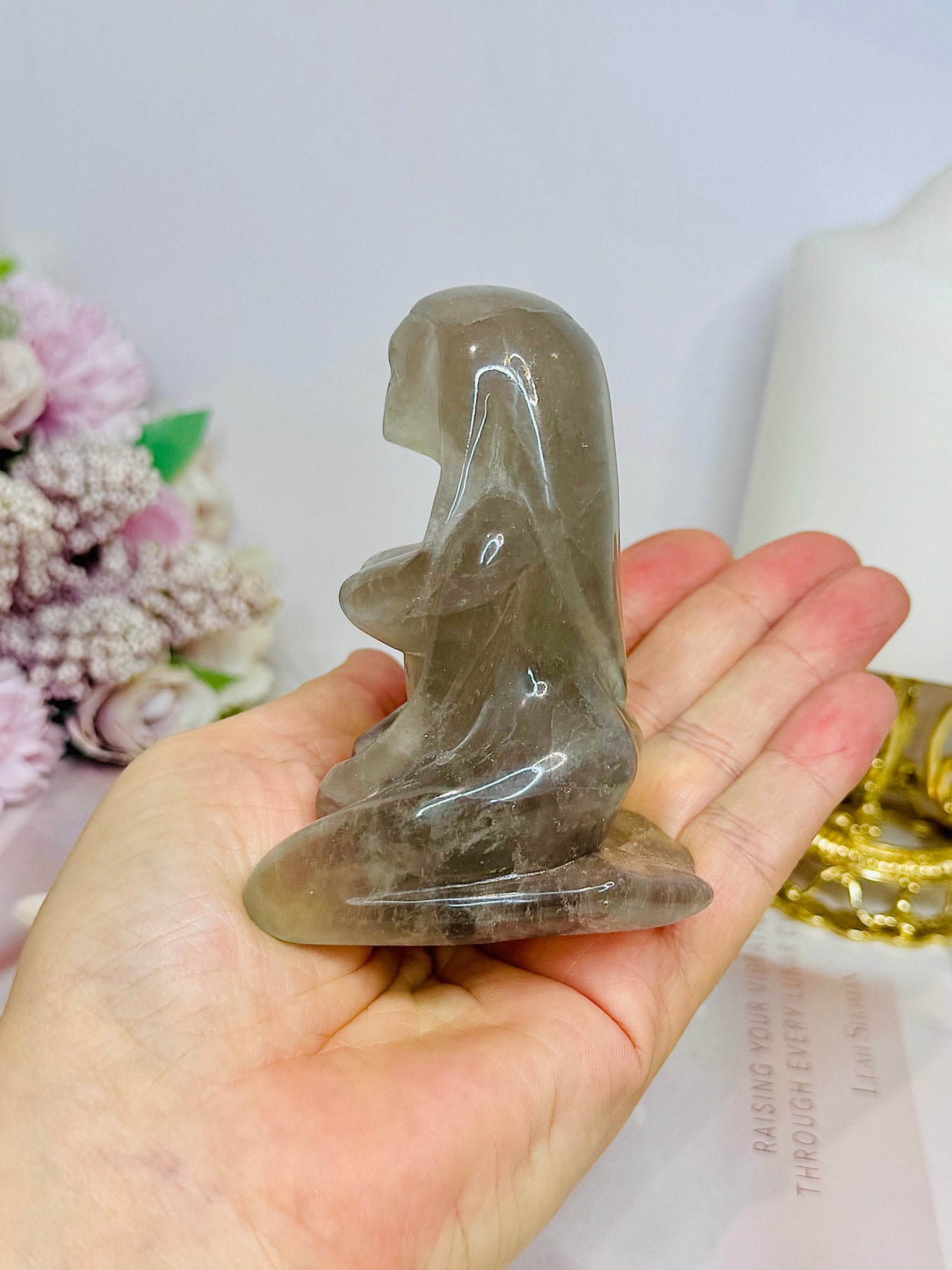 Large Mother Earth Fluorite Carving 9cm 313g