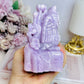 Large Kunzite Carved Owl 698g 11cm