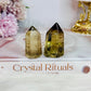 Set of 2 Small Citrine Towers | Points