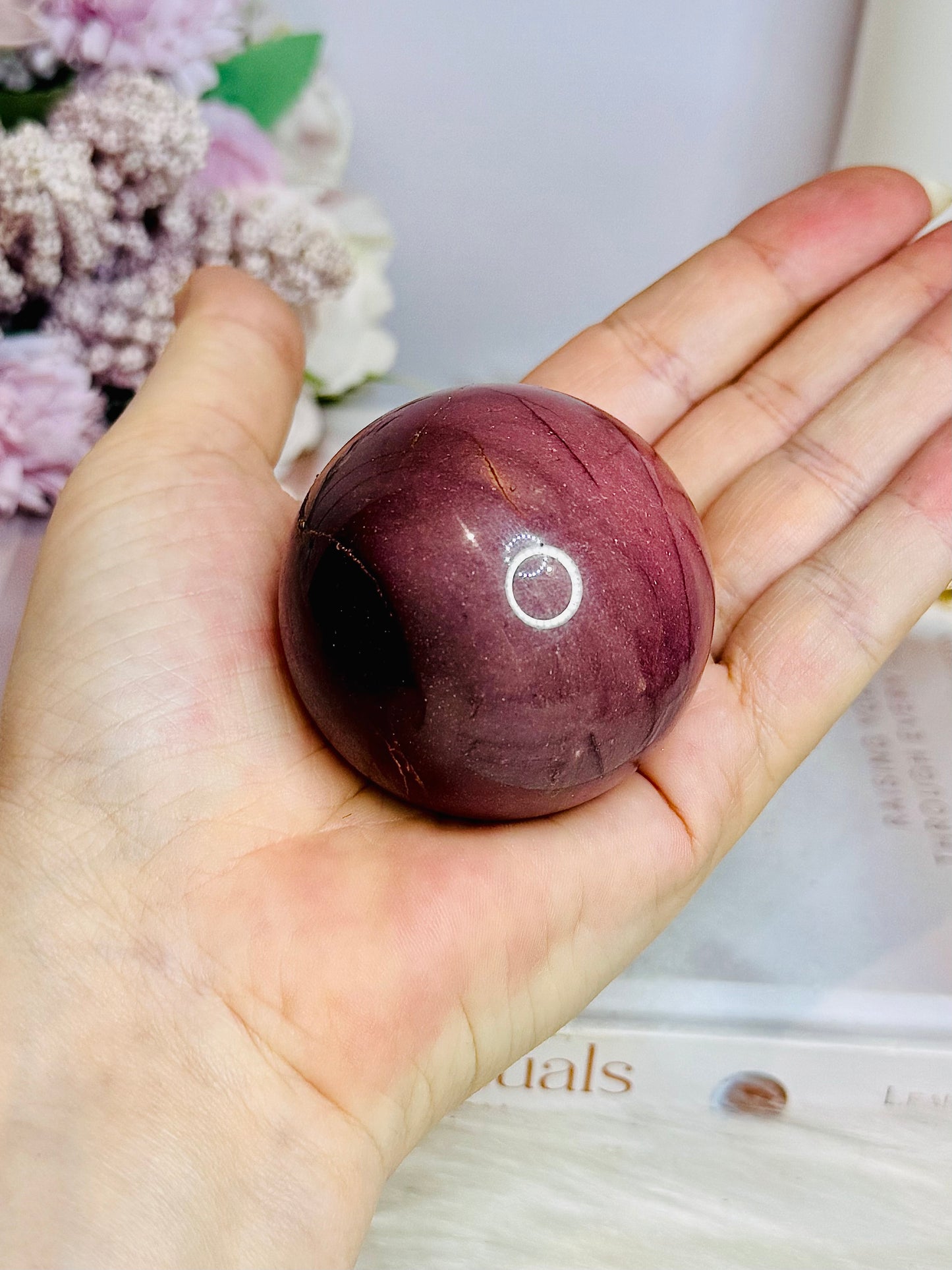 Mookaite Jasper Sphere on Stand 185g