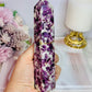 Fabulous Large 15cm Sparkling Purple Mica Tower