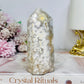 Green Flower Agate Chunky Druzy Tower 10.5cm 282g