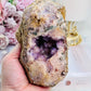 Divinely Fabulous Large 702gram High Grade Druzy Pink Amethyst Freeform From Brazil
