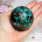 Large Natural Chrysocolla Sphere on Stand 327g