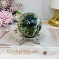 Green Jade Sphere on Stand 334g