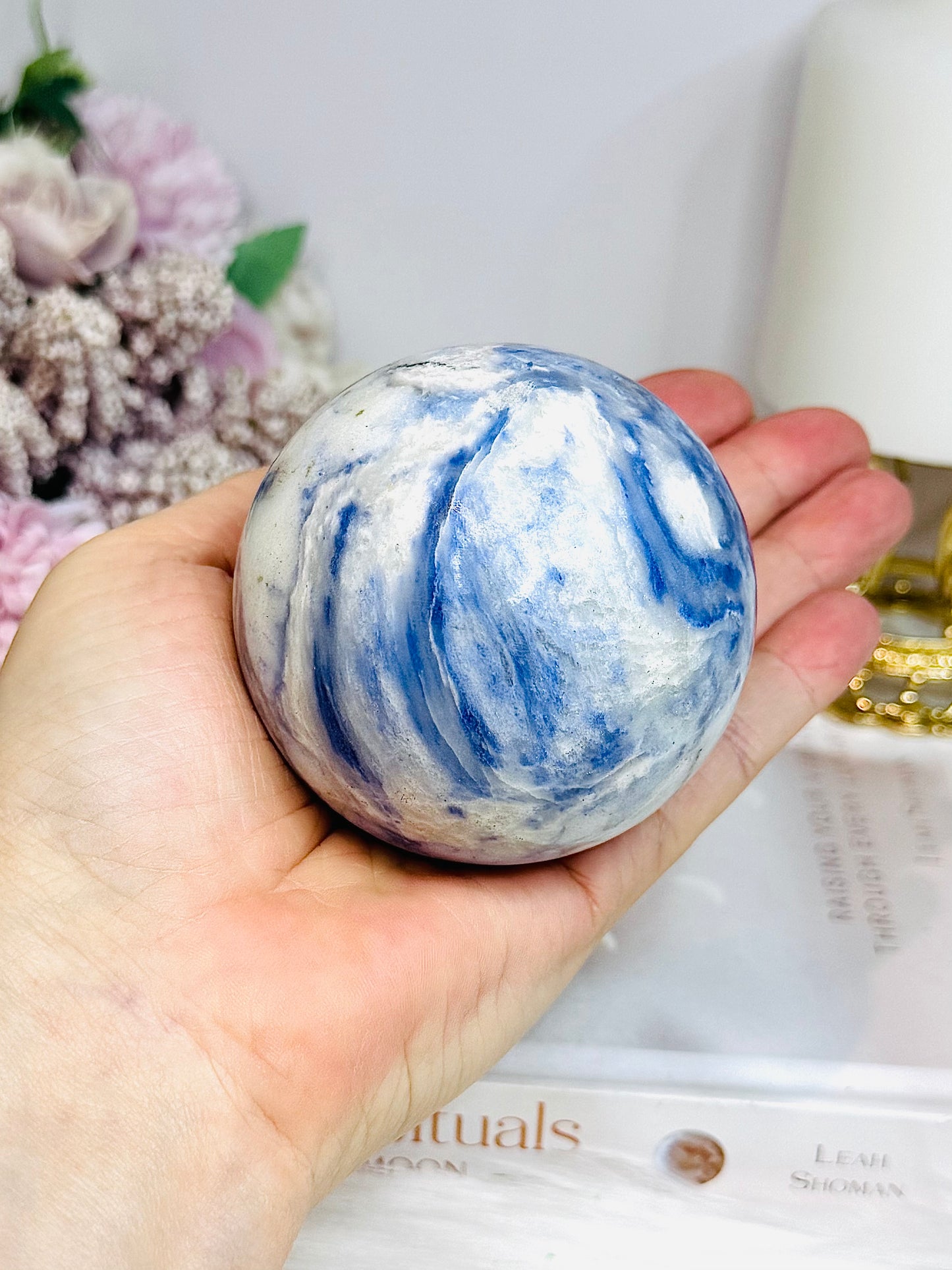 Large Afghanite Sphere on Stand 437g