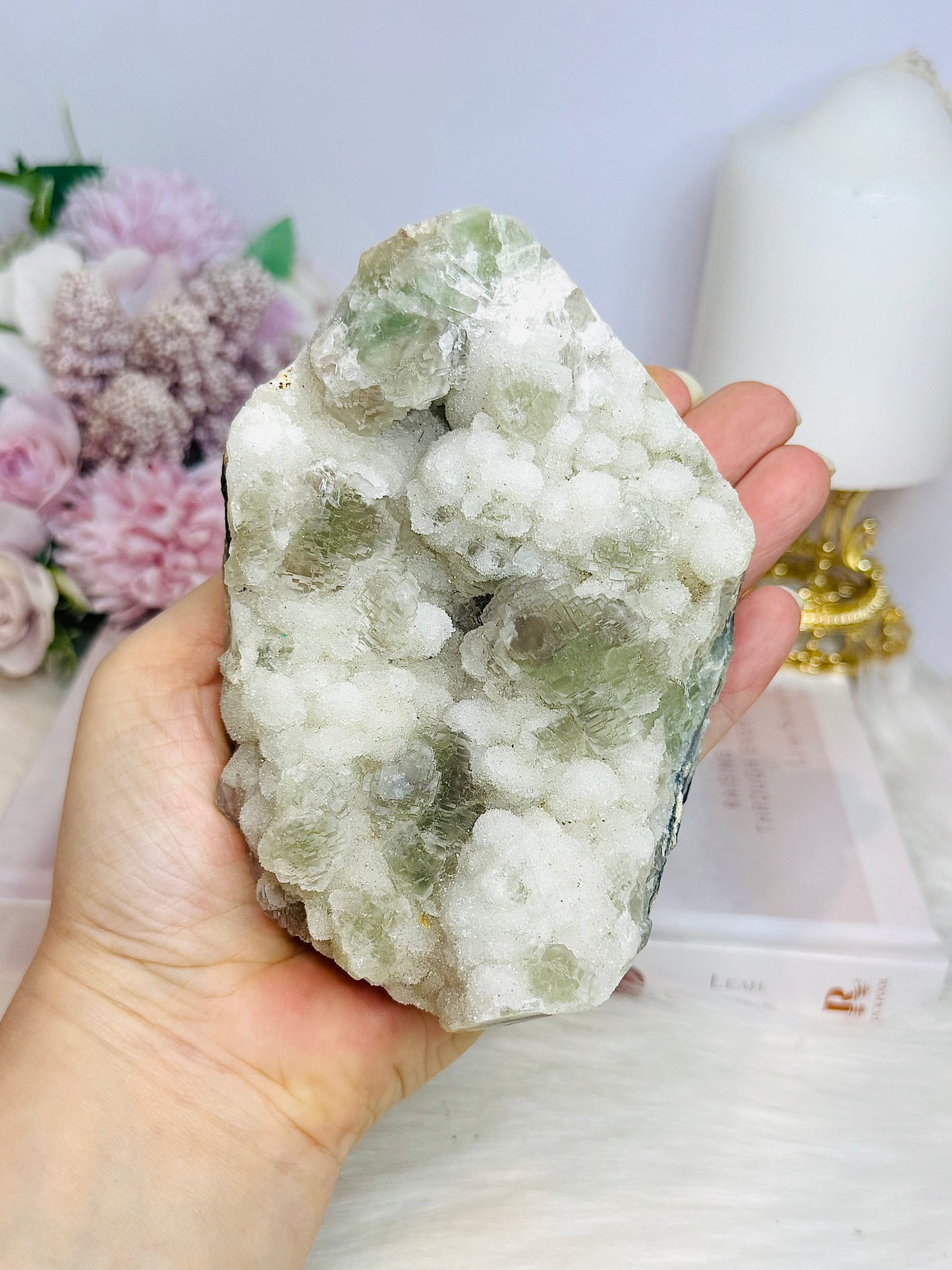 Large Natural Green Fluorite Specimen 730g