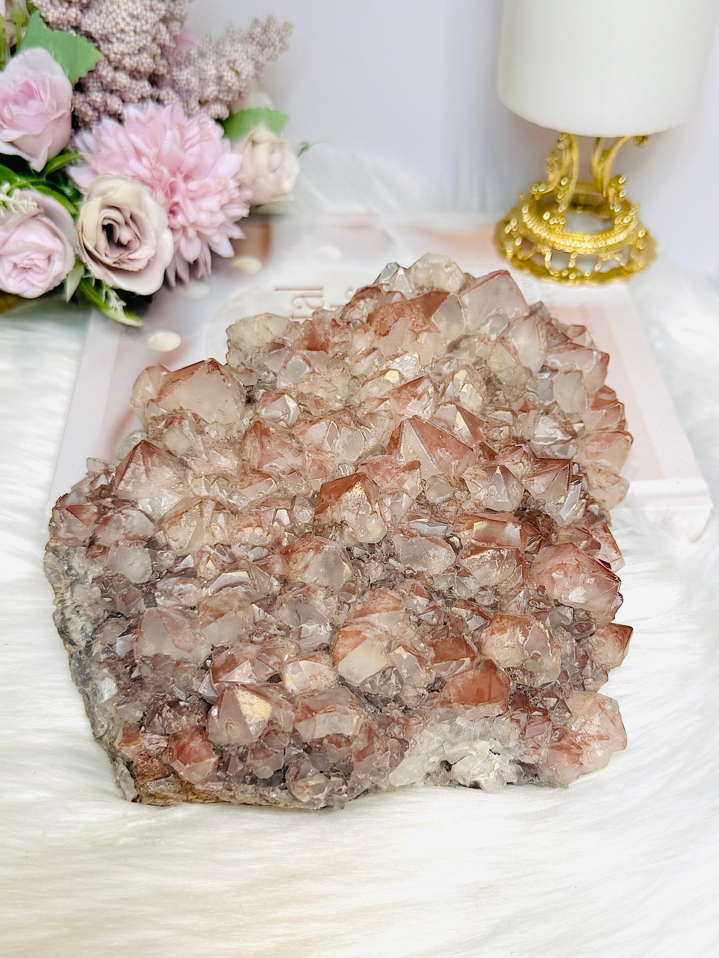 Huge Natural Pink Lithium Cluster From Minas Gerais Brazil 1.77KG 16cm