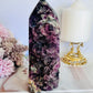 Absolutely Incredible Large Chunky 17cm Natural Druzy Purple Root Fluorite Tower