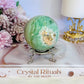 Beautiful Natural Variscite Sphere On Stand 381grams