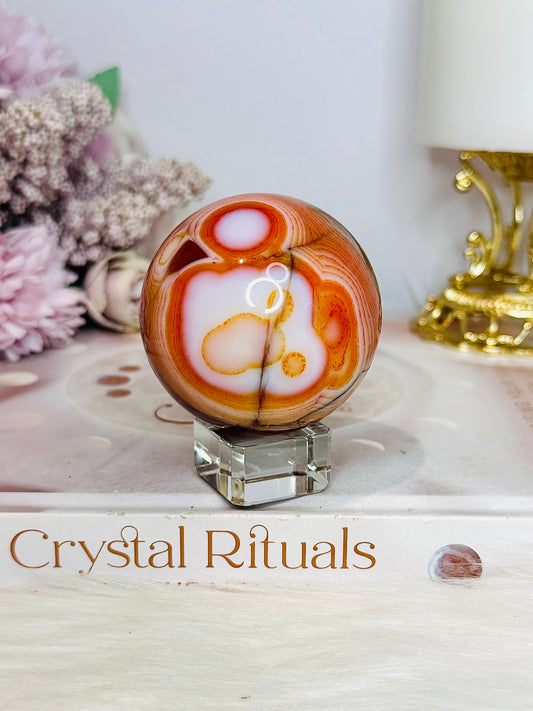 Carnelian Sphere on Stand 187g