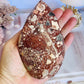 Natural Brecciated Jasper Carved Flame | Freeform From Brazil 521grams 13cm