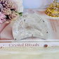 High Grade Clear Quartz Chunky Moon Bowl with Rainbows 9cm