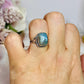 Sterling Silver 925 Larimar Ring Size 7