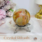 Polychrome Agate Sphere on Stand 205g