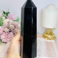 Black Obsidian Chunky Large Tower 18cm ~ Reduced as chip on tip