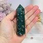 Moss Agate Tower 9.5cm