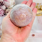 Simple Elegance ~ Pink Amethyst Druzy Sphere On Stand From Brazil 296grams