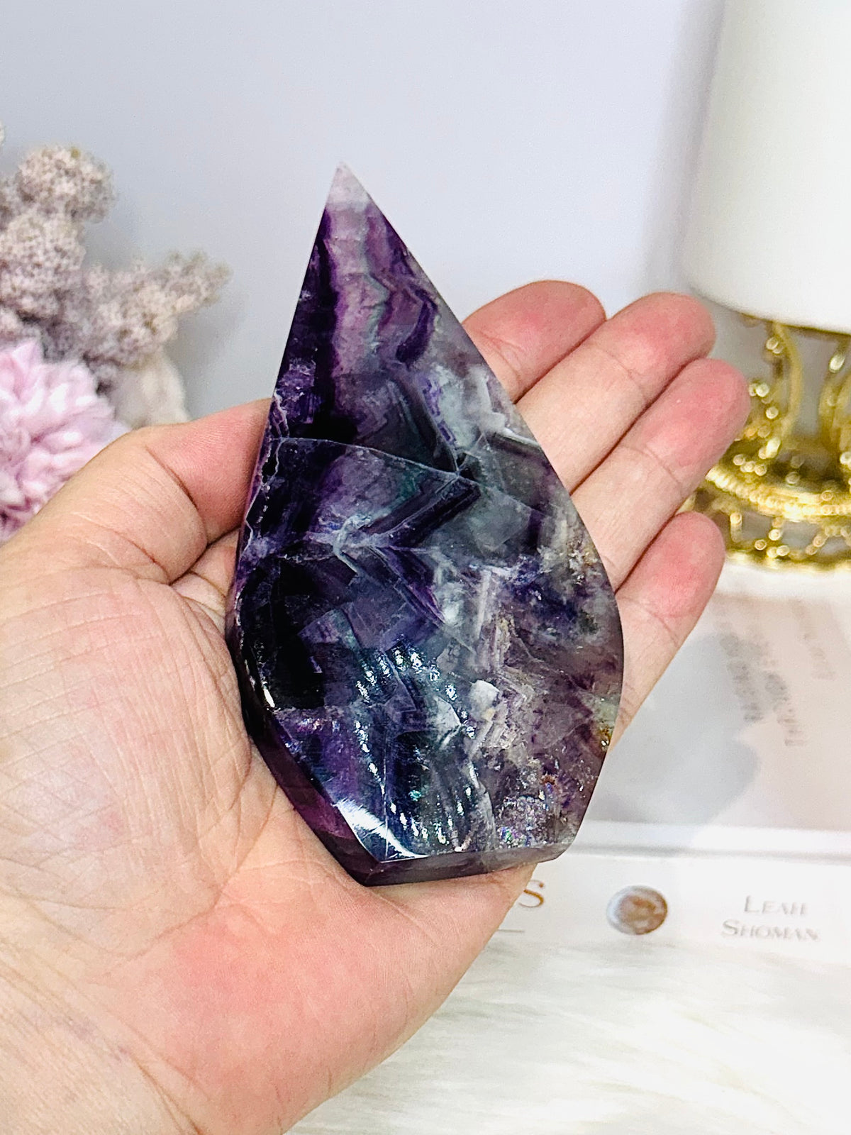 Rainbow Fluorite Flame 12cm