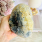 Huge 1.65KG Natural Blue Celestite Cluster Carved Heart