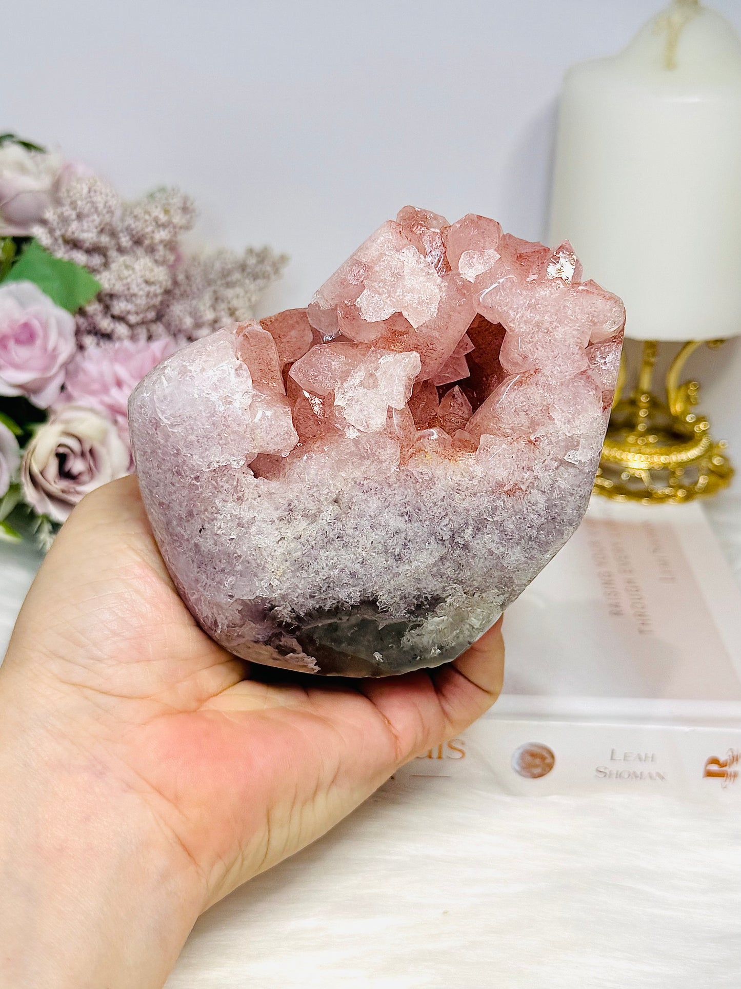 Large Natural Pink Lithium Freeform 11cm 600g