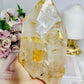 Natural Large Golden Healer Quartz Freeform with Rainbows 1.45KG 13.5cm