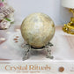 Moonstone Sphere with Blue Flash On Stand 274g