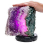 Amethyst Lamp on Marble Base 5.1KG  – Purple LED Bulb
