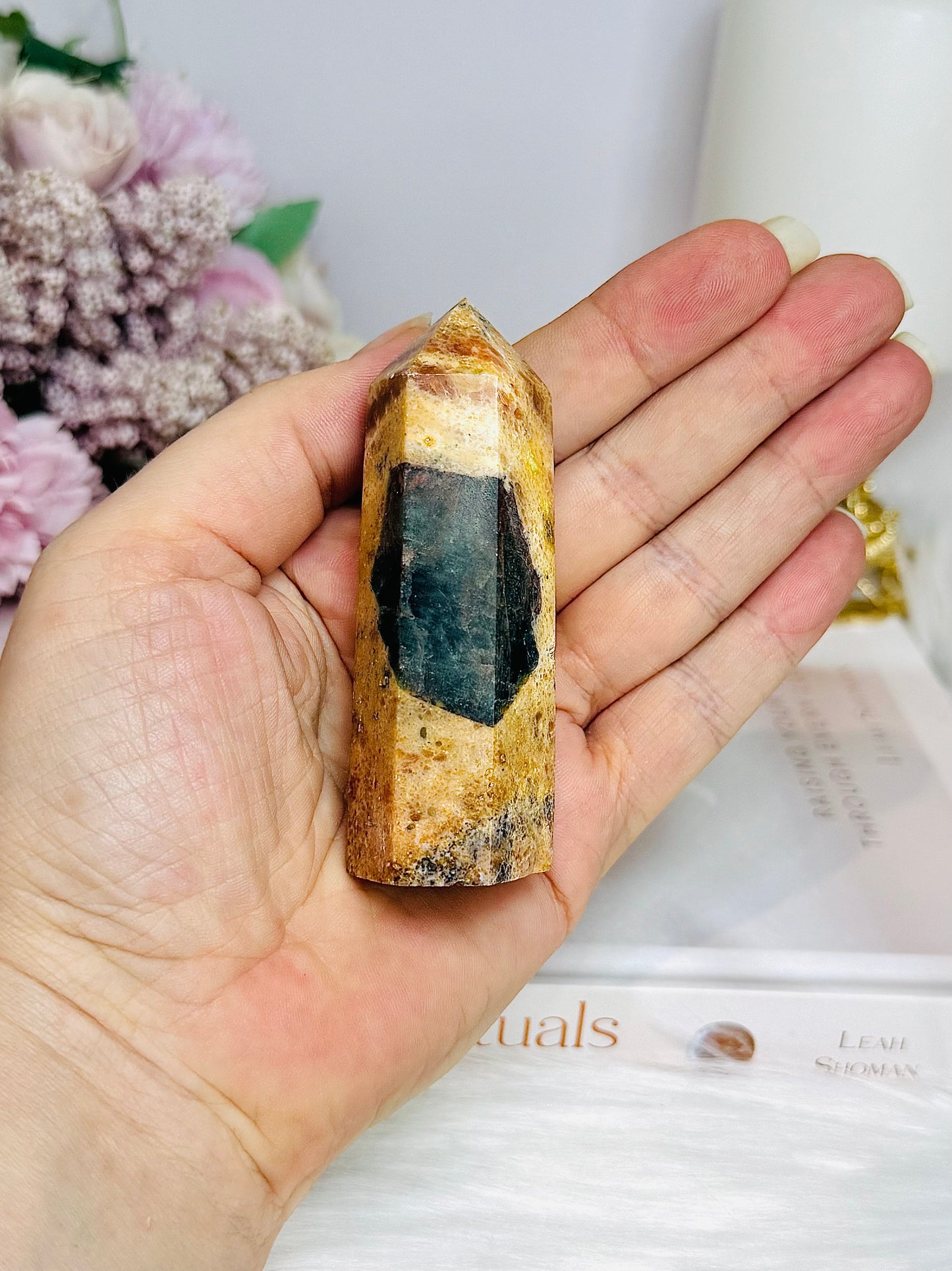 Sunstone & Apatite Chunky Tower 8cm