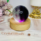 Rainbow Fluorite Sphere on Light Stand 384g