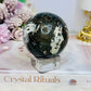 Moss Agate Sphere on Stand 368g