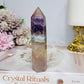 Crazy Lace Amethyst Tower 11cm