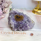 Large 328gram Natural Stalactite Eye Base Cut Amethyst Cluster From Uruguay