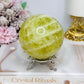 Large Citrine Sphere (heat treated) On Stand 552g