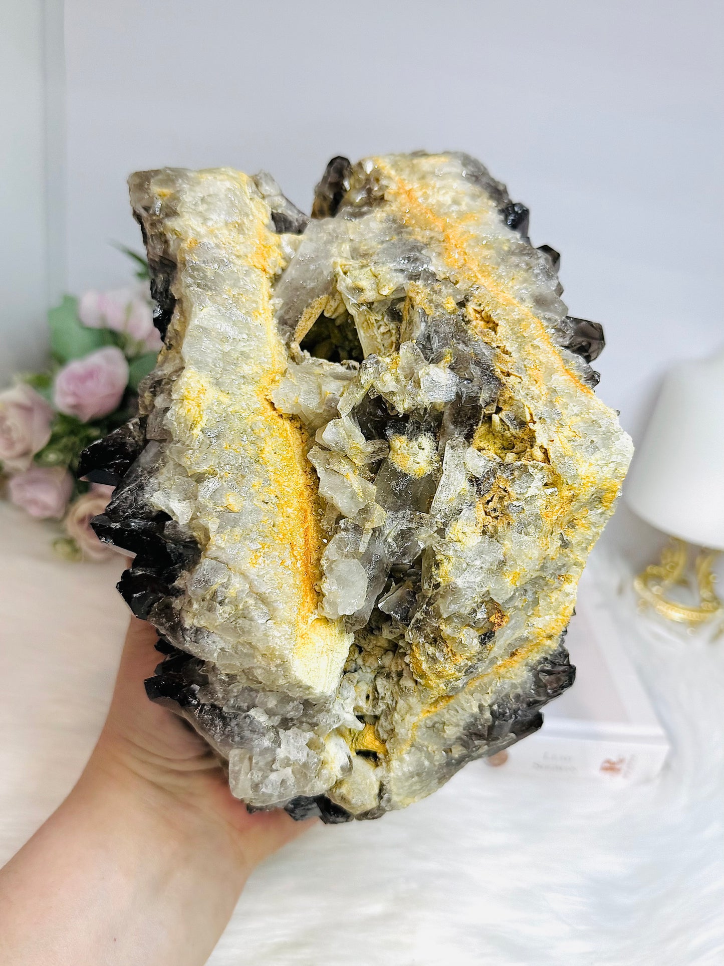 Huge Smokey Quartz Cluster 3.29KG 18cm