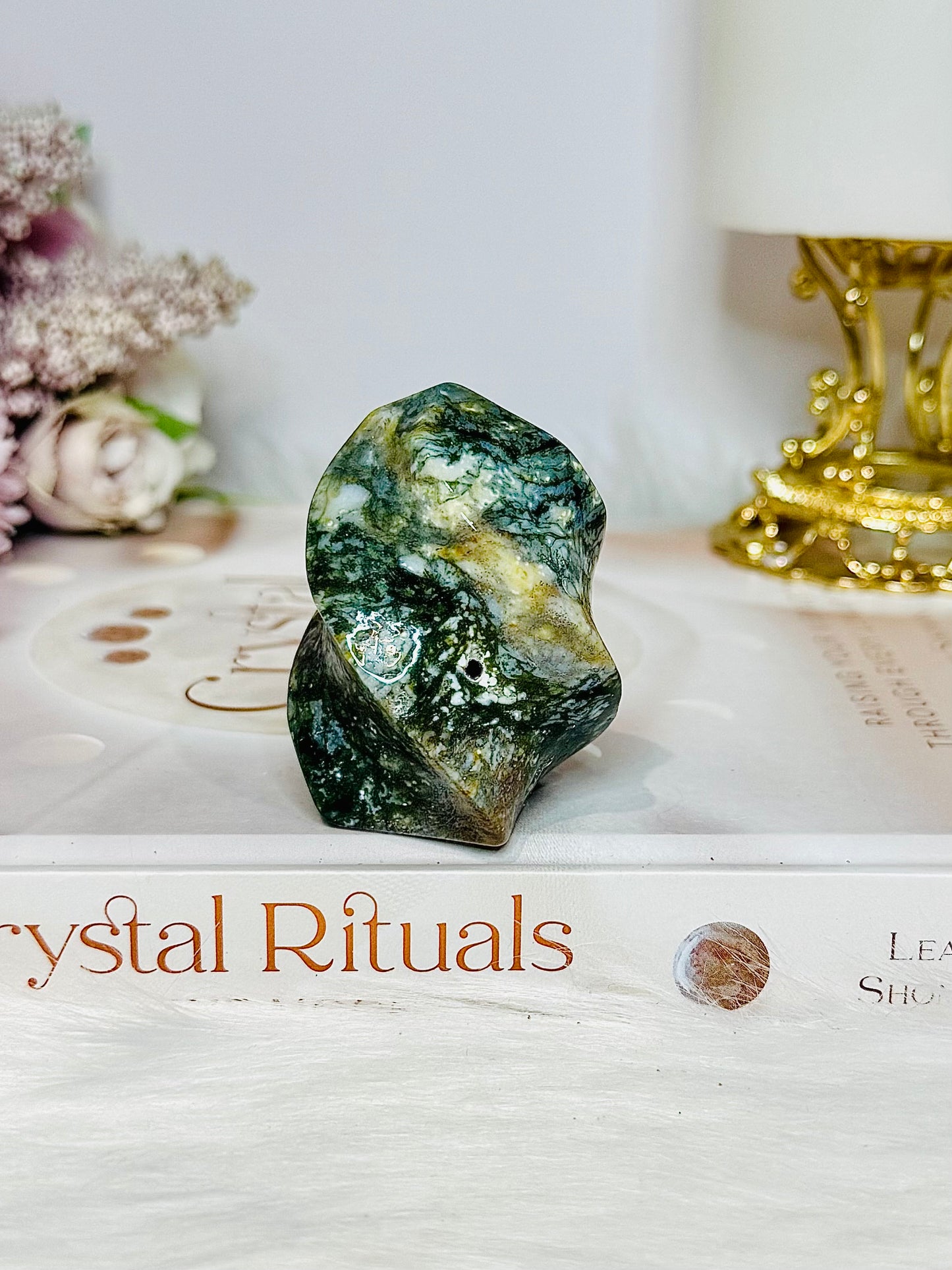 Ocean Jasper Carved Flame 5.5cm