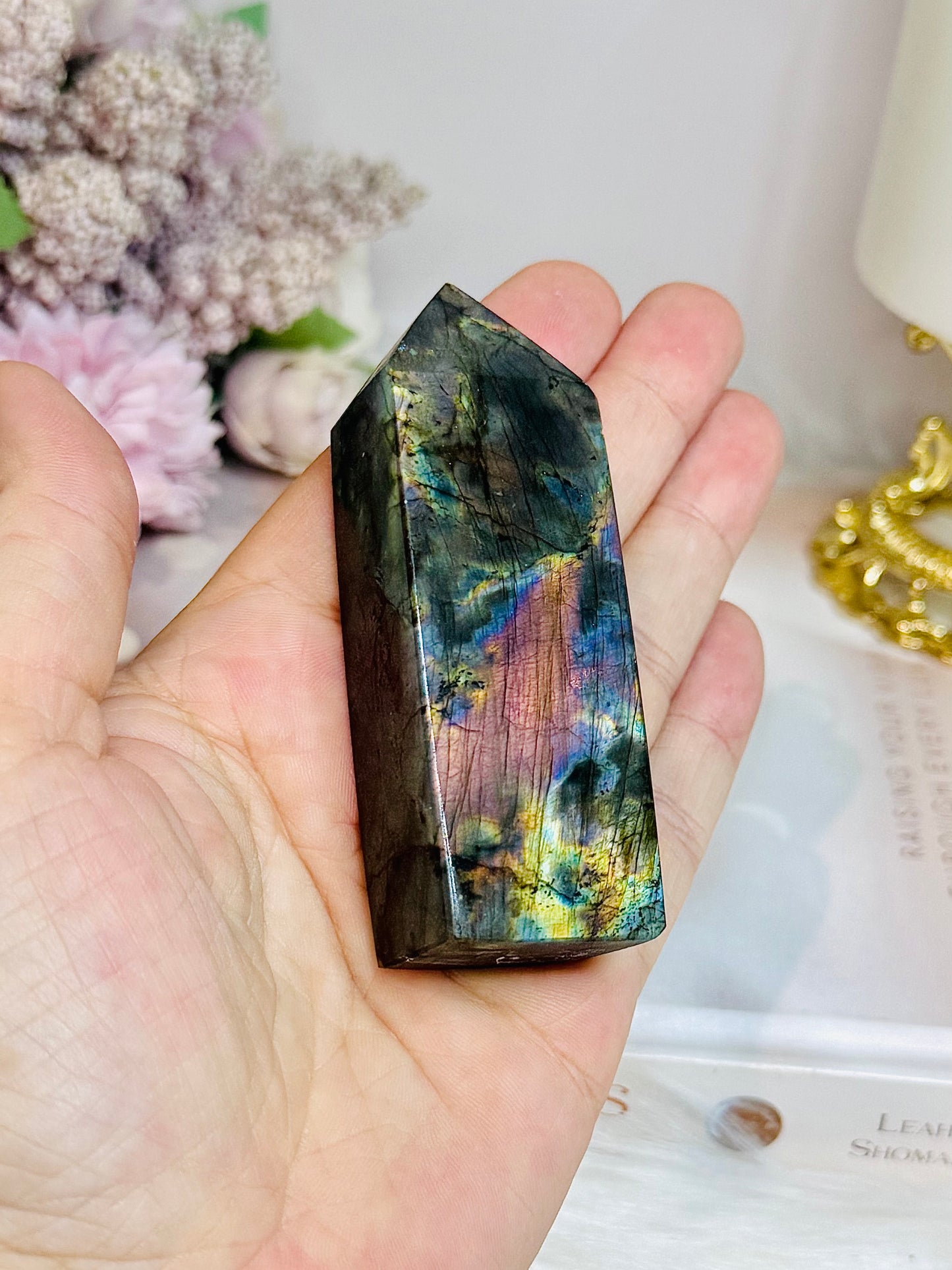High Grade Labradorite Tower 9cm