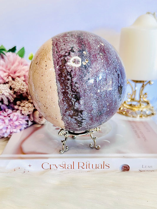 My Favourite!!! Absolutely Fabulous Large 1.67KG 11cm Stunning Ocean Jasper Sphere On Stand