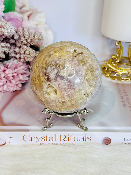 Large Pink Amethyst Sphere on Stand 8cm 538g