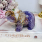 Amethyst X Mexican Lace Agate Elephant 11cm 408g