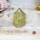 Citrine Tower with Rainbows 5cm