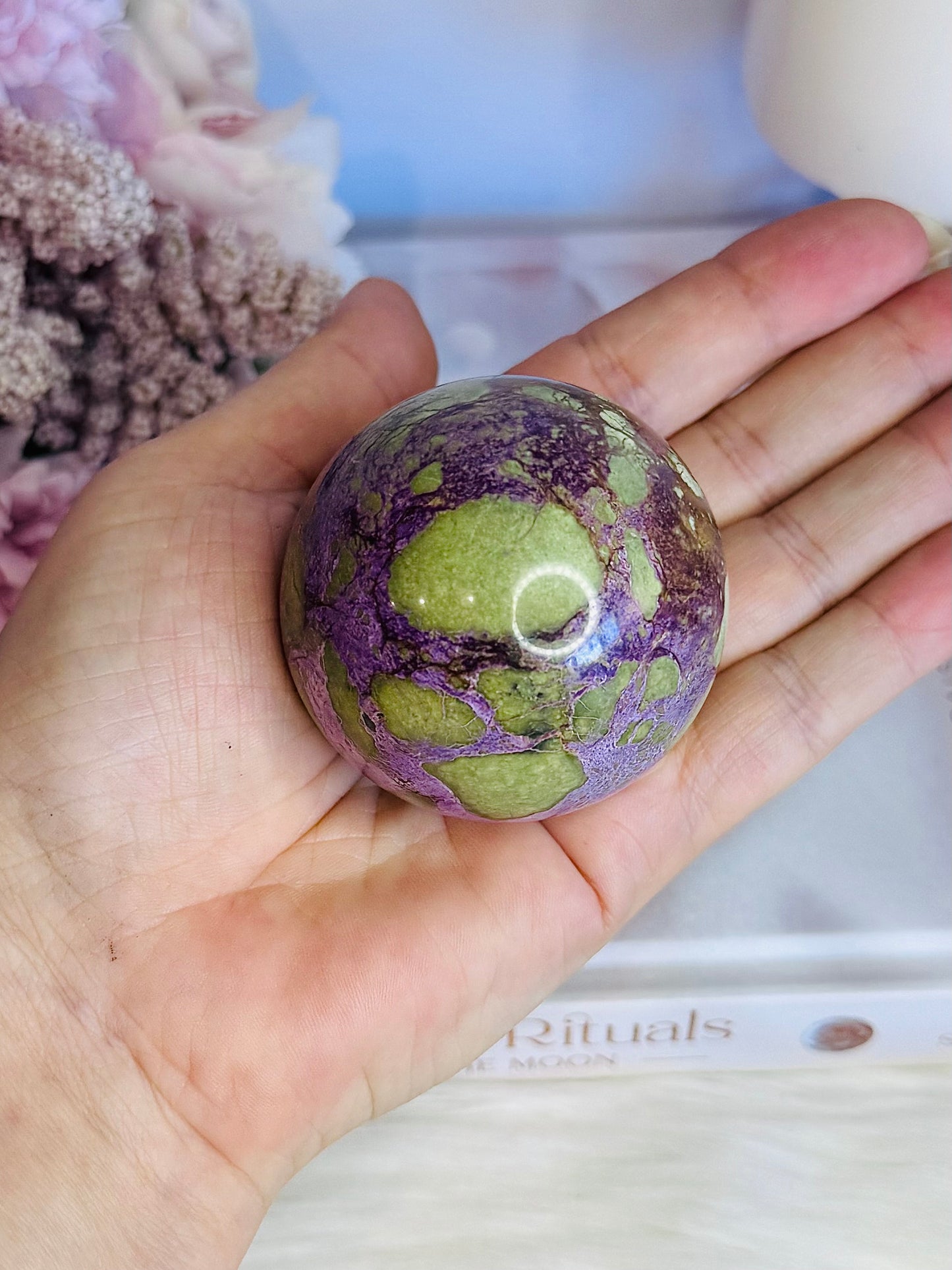 Rare & Gorgeous Stitchtite | Atlantisite Sphere 6cm On Stand