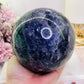 Huge Gorgeous 1.93KG Purple & Green Fluorite Sphere On Stand