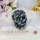 Purple Root Fluorite Carved Skull 6cm