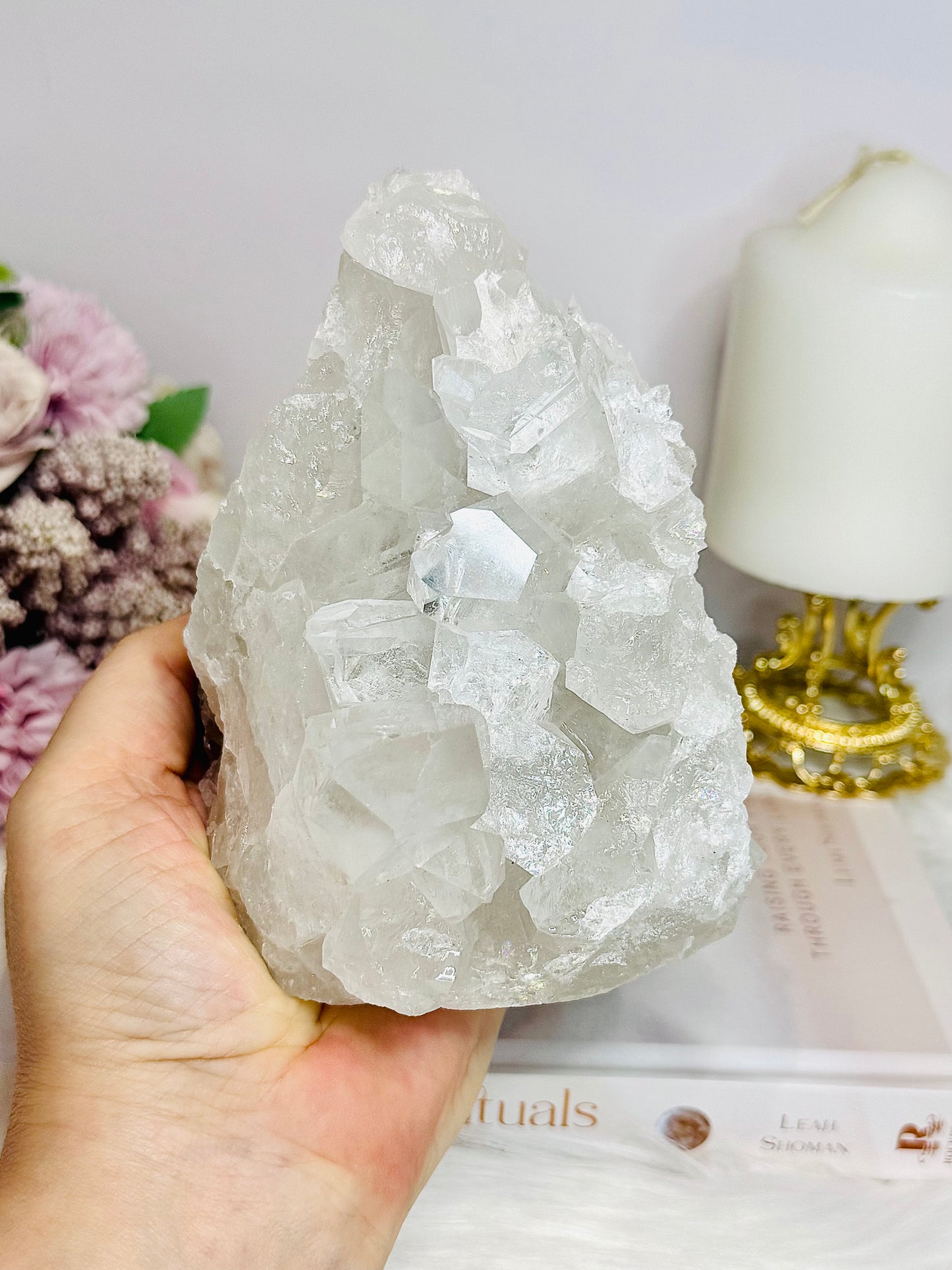 Clear Quartz Cluster (some broken points) 13cm 1.09KG Reduced