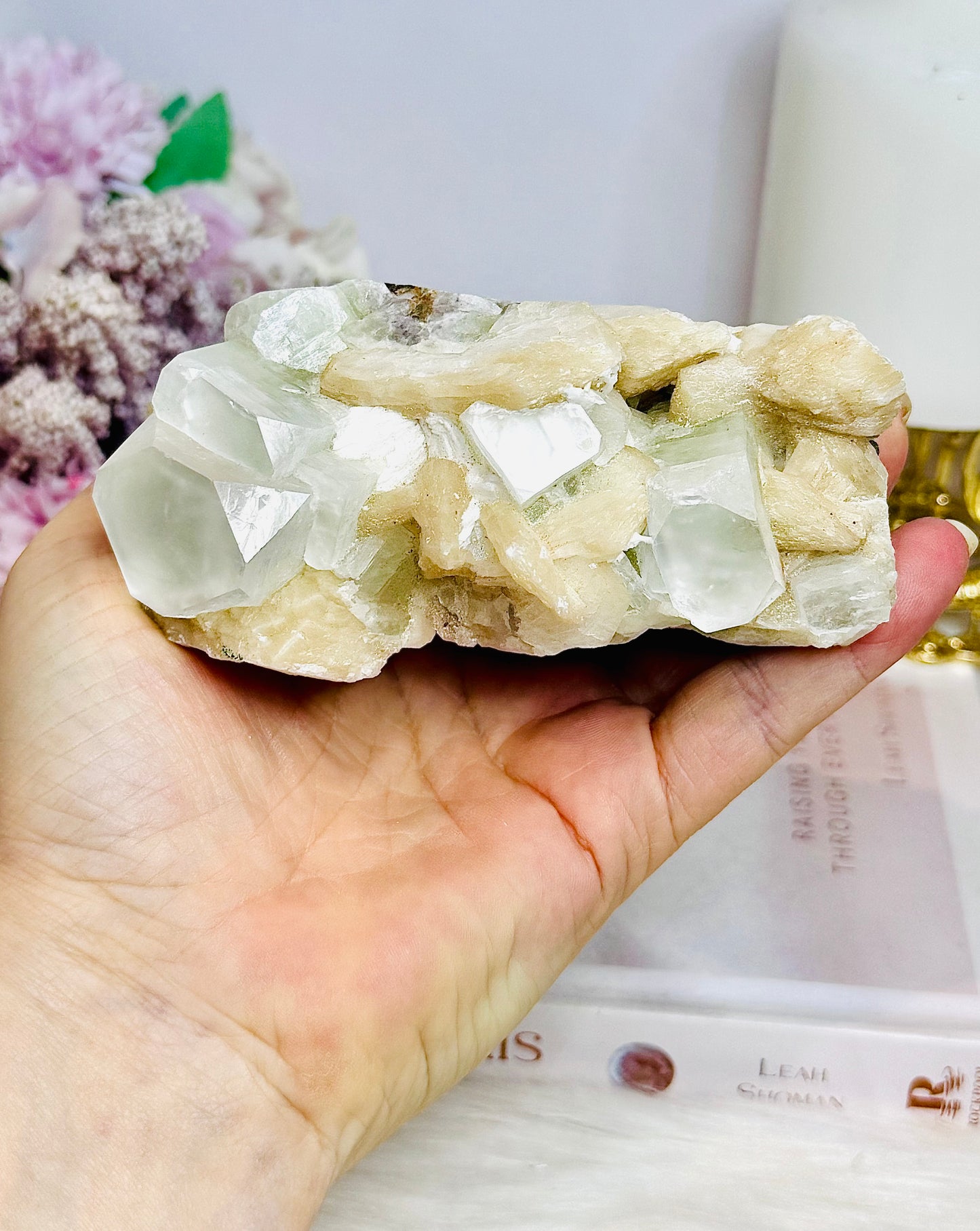 Natural Apophyllite & Stilbite Specimen 11cm 354g